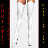 Christie-Leather Boots-White-Lara