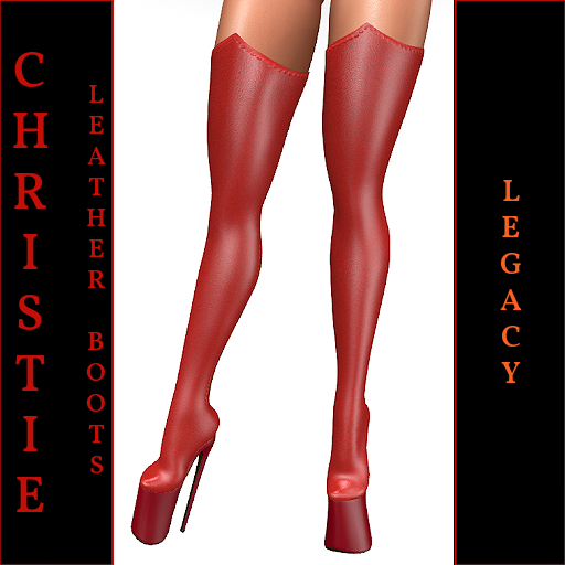 Christie-Leather Boots-Red-Legacy