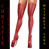 Christie-Leather Boots-Red-Lara