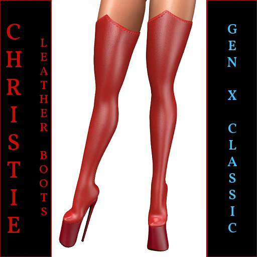 Christie-Leather Boots-Red-Gen X Classic