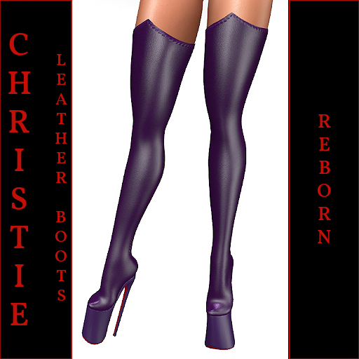 Christie-Leather Boots-Purple-Reborn