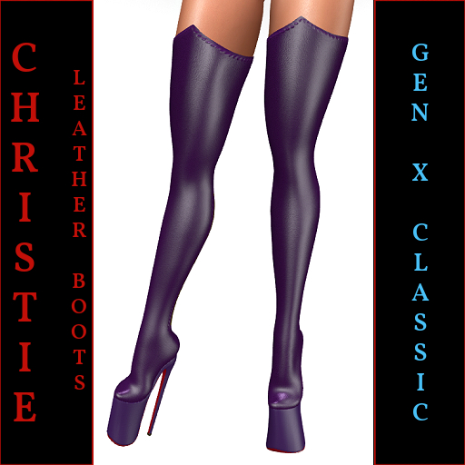 Christie-Leather Boots-Purple-Gen X Classic