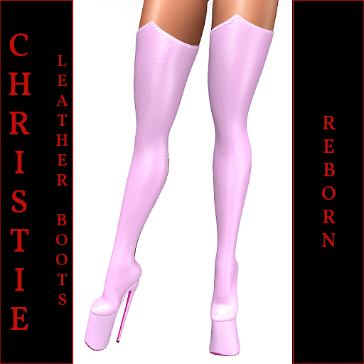 Christie-Leather Boots-Pink-Reborn