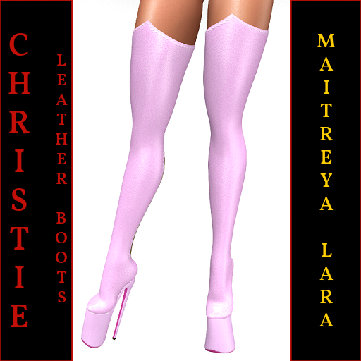 Christie-Leather Boots-Pink-Lara