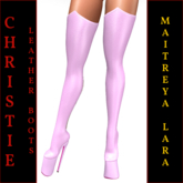 Christie-Leather Boots-Pink-Lara