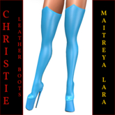 Christie-Leather Boots-Blue-Lara