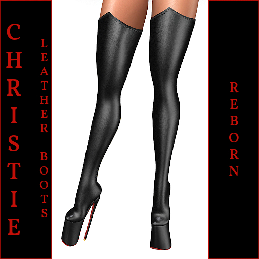 Christie-Leather Boots-Black-Reborn