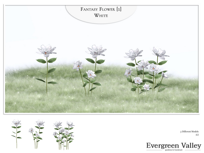 Fantasy Flower [1] White