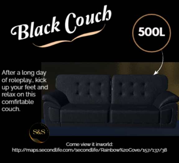 Mesh Black Sofa