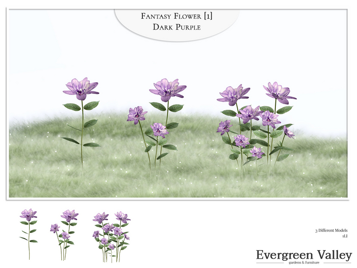 Fantasy Flower [1] Dark Purple