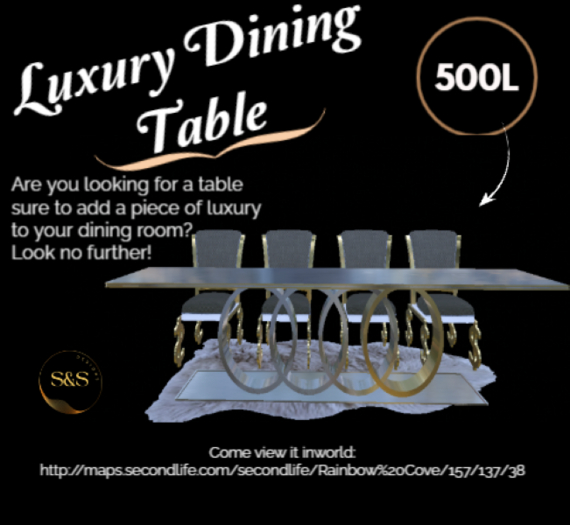 Luxury Dining Table- Fat Pack