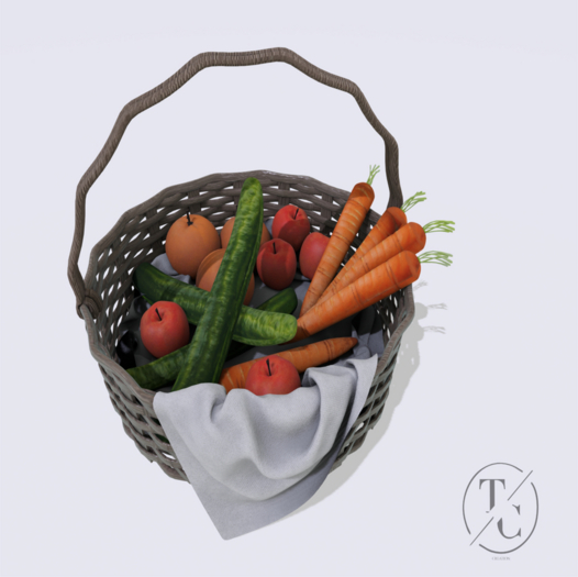 [TC] Vegetable Basket Hold wood brown Add me