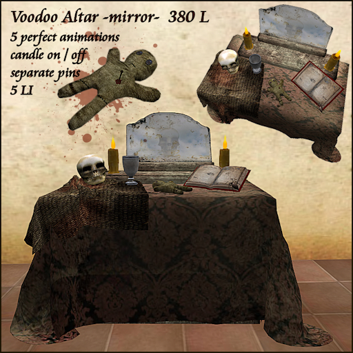 S voodoo altar mirror, with 5 animations