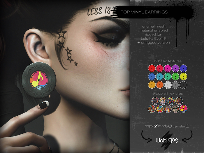 [WS] Pop Vinyl Earrings