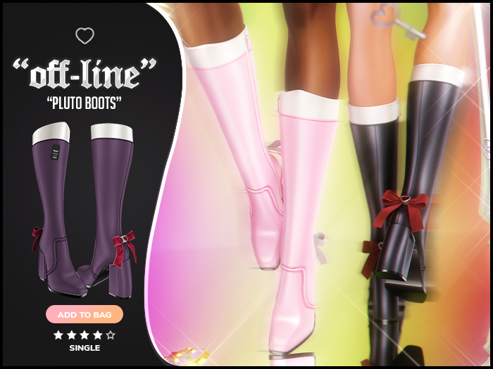 "Off-Line" x "Pluto" Boots / Mauve