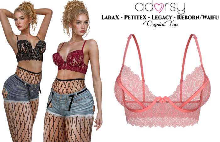 adorsy - Crystal Top Coral - LaraX/Legacy/PetiteX/Reborn/Waifu