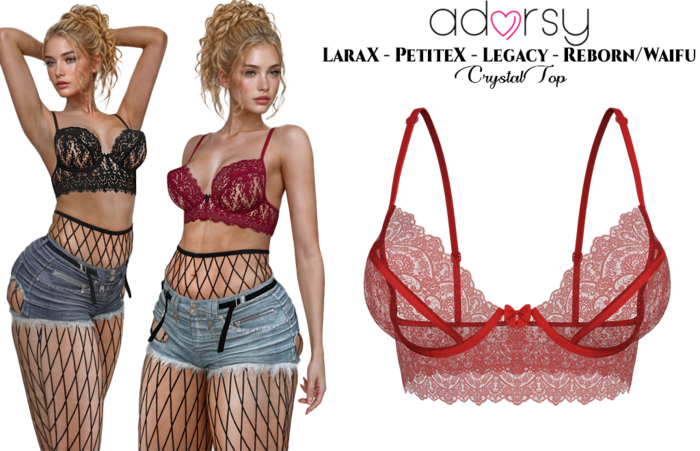 adorsy - Crystal Top Deep Red - LaraX/Legacy/PetiteX/Reborn/Waifu