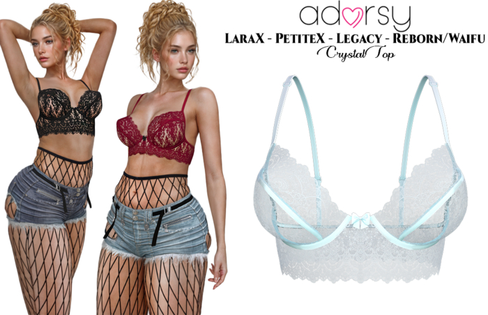 adorsy - Crystal Top Light Blue - LaraX/Legacy/PetiteX/Reborn/Waifu