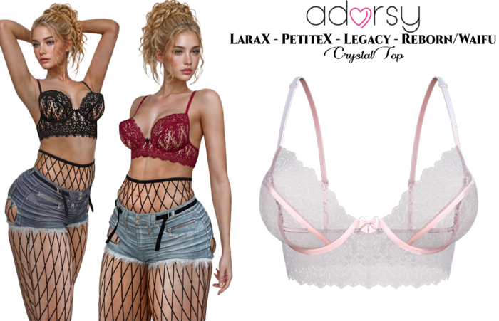 adorsy - Crystal Top Soft Pink - LaraX/Legacy/PetiteX/Reborn/Waifu