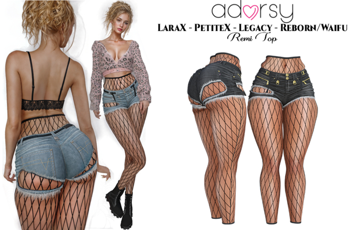adorsy - Crystal Shorts Black - LaraX/Legacy/PetiteX/Reborn/Waifu