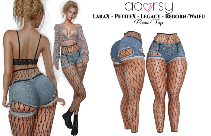 adorsy - Crystal Shorts Blue - LaraX/Legacy/PetiteX/Reborn/Waifu