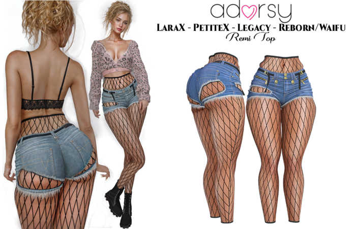 adorsy - Crystal Shorts Cornflower - LaraX/Legacy/PetiteX/Reborn/Waifu