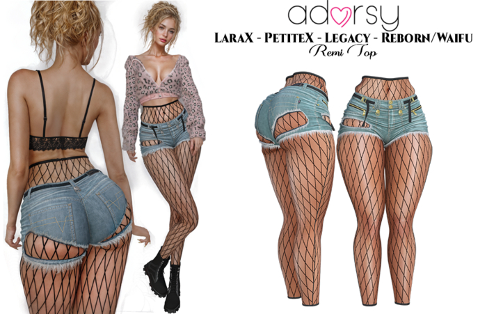 adorsy - Crystal Shorts Petrol - LaraX/Legacy/PetiteX/Reborn/Waifu