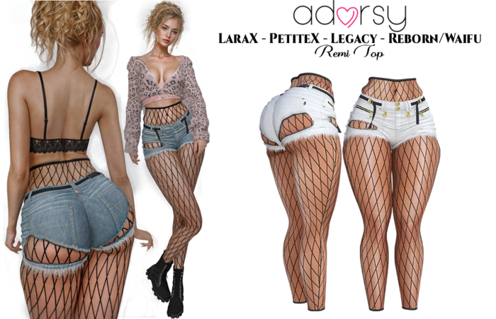 adorsy - Crystal Shorts White - LaraX/Legacy/PetiteX/Reborn/Waifu