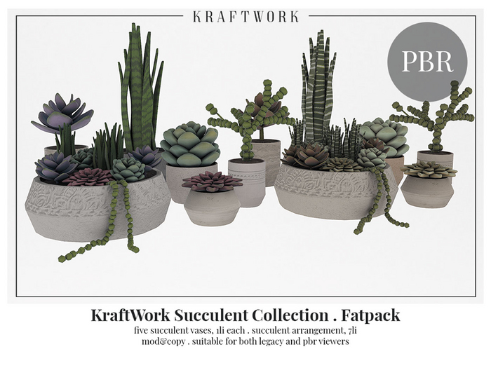 KraftWork Succulent Collection . FATPACK (Add Me)