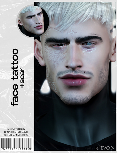 [ES] Face Tattoo finished + Scar .pack