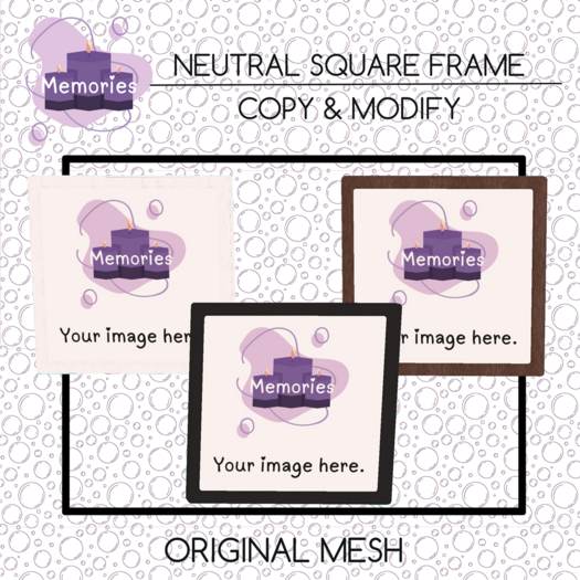 {ME} Neutral Square Frame (add or rez)