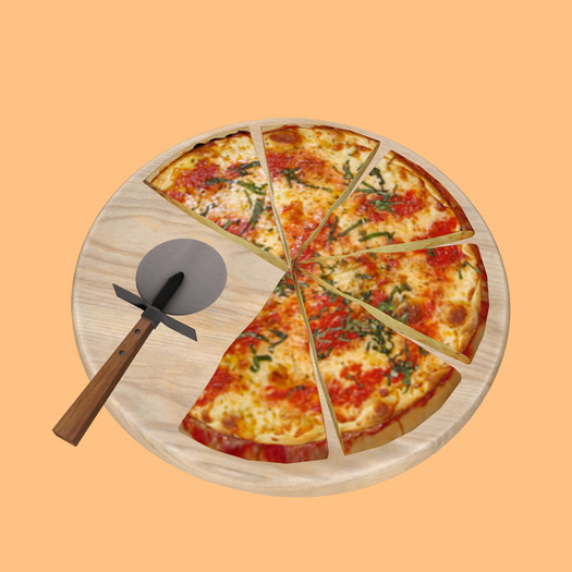 Cutted Pizza Board [Mozzarella] Rezzable (Mamma Mia!) [BENTO]