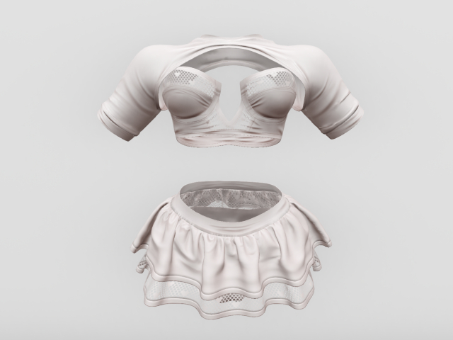 :TTC: - Twistys Rose Outfit - Cream