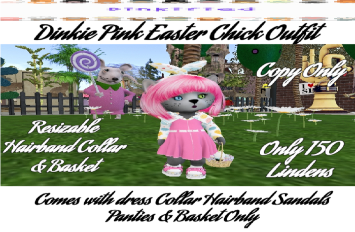 150Dinkified Dinkie Pink  Easter Chick Outfit