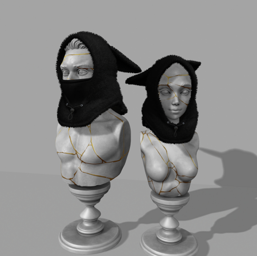 [TRAP] Winter Fox Hoodie Black UNPACKER