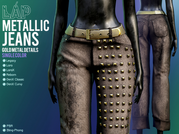 Metallic Jeans by LAP (Brown)