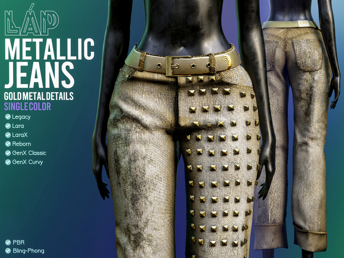 Metallic Jeans by LAP (Gold)