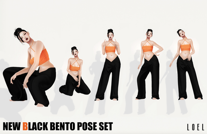 LOEL - New Black Bento Pose SET