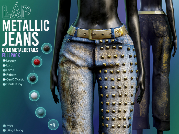 Metallic Jeans by LAP (Gold Fullpack)
