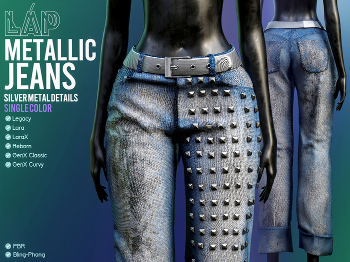 Metallic Jeans by LAP (Blue&Silver)