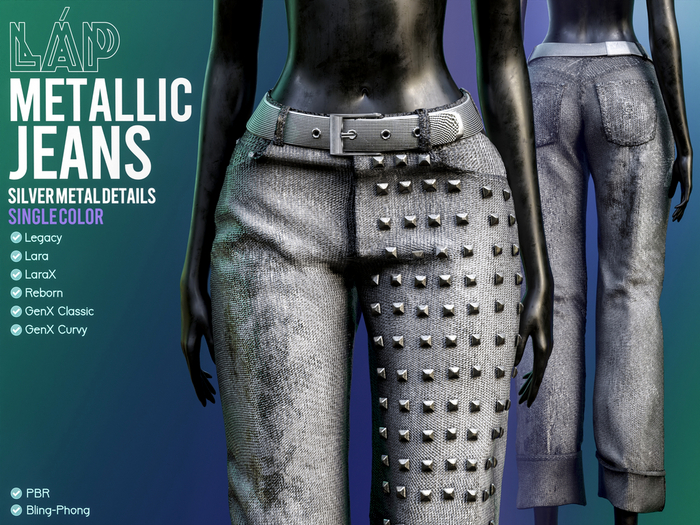 Metallic Jeans by LAP (Grey&Silver)