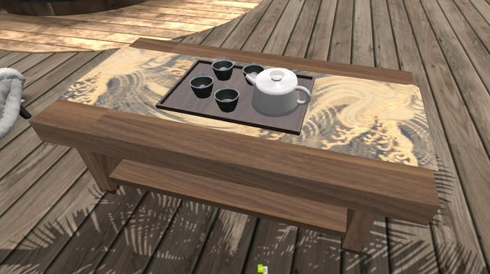 table and Japanese tea service T2