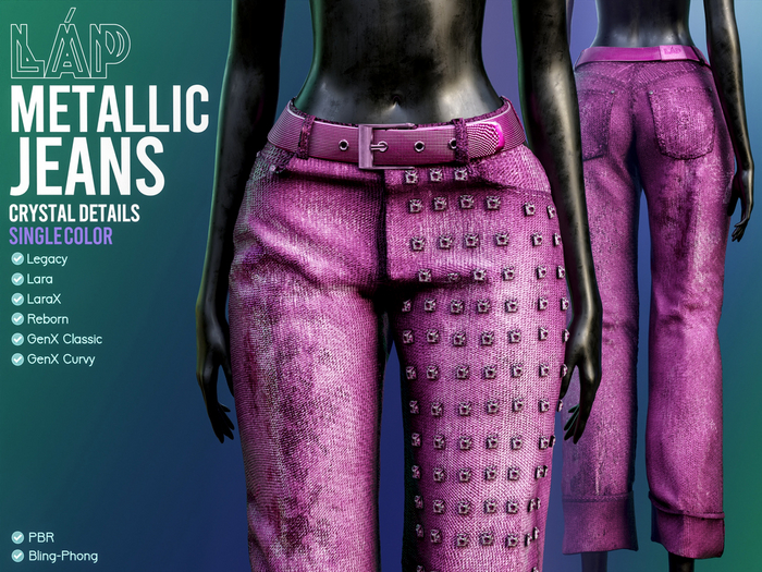 Metallic Jeans by LAP (Pink)