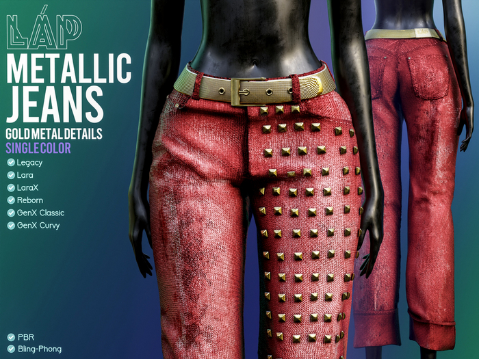 Metallic Jeans by LAP (Red)