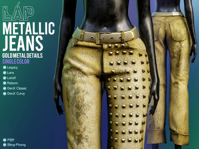 Metallic Jeans by LAP (Yellow)