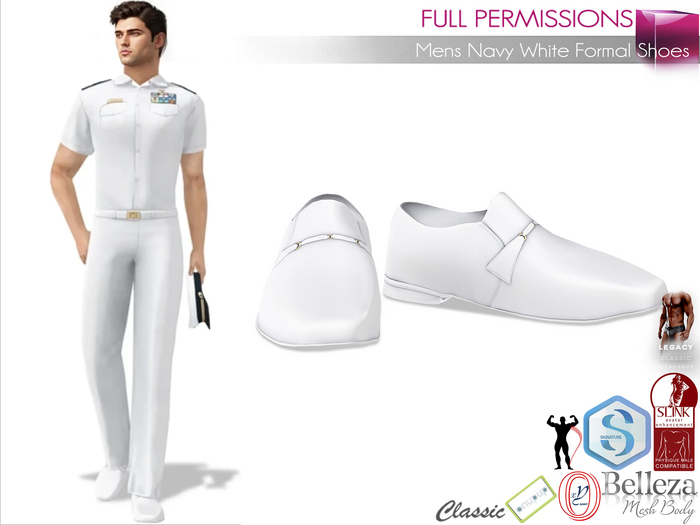 Full Perm Men's Formal White Slip-on Shoes for Belleza Jake Signature Gianni Legacy Slink Classic Gamit Adit Onupup