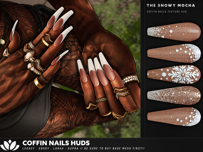 [BL] Coffin nails HUD // the snowy mocha