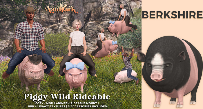 Aardvark : Piggy Wild Rideable - Berkshire 