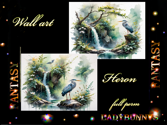 Wall Art-Herons-full perm art textures