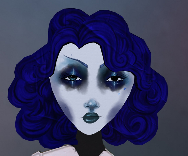 Pale Corvus Midnight Fae Cardy face